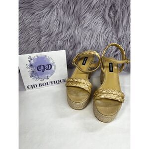 Nine West Women's Rivva Heeled Espadrille Wedge Sandals - Light Natural 6M